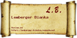 Lemberger Bianka névjegykártya